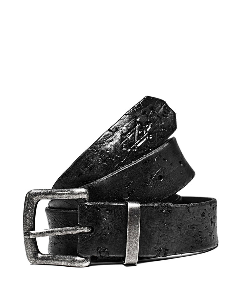 Hammered Textured Buckle Belt