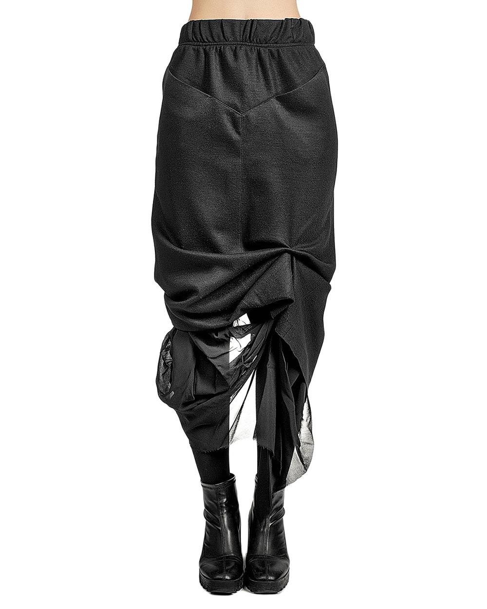 Layered Wool & Silk Skirt