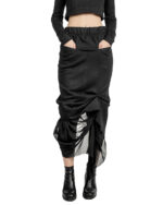 Layered Wool & Silk Skirt