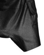Cargo Segment Wide Leather Shorts