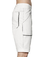 Contrast White Raw Shorts