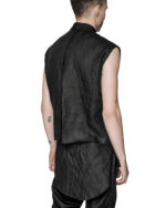 Layered Sleeveless Collar Shirt