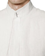 Layered Sleeveless White Collar Shirt