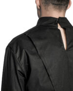 Standing Collar Layered Drape Shirt