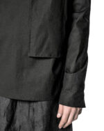 Standing Collar Layered Drape Shirt