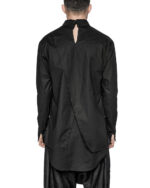 Standing Collar Layered Drape Shirt