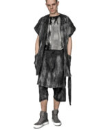 Layered Dyed Indigo Loose Shorts