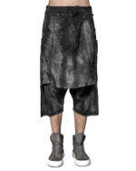 Layered Dyed Indigo Loose Shorts