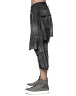 Layered Dyed Indigo Loose Shorts