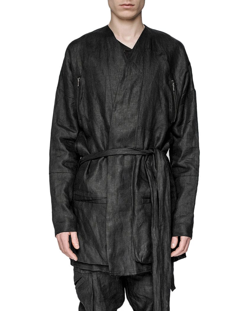 Utility Wrapper Linen Coat
