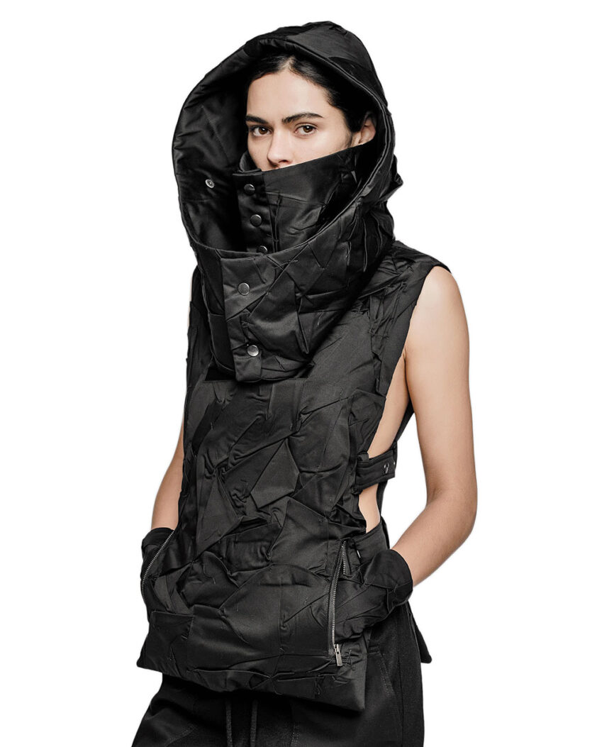 Crushed Shelter Hood-Neck Warmer