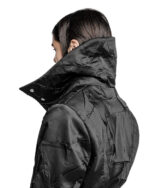 Crushed High Neck Wrapper Coat