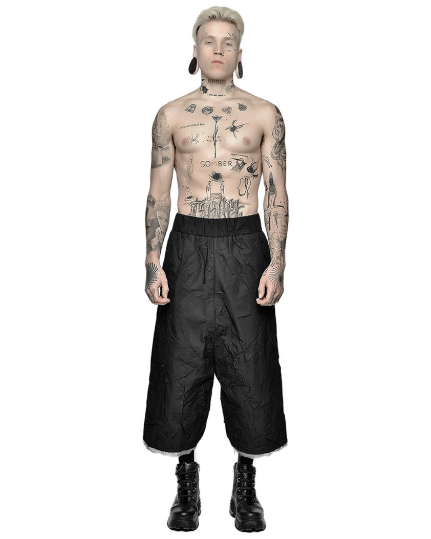 Crushed Tech Layer Crop Pants