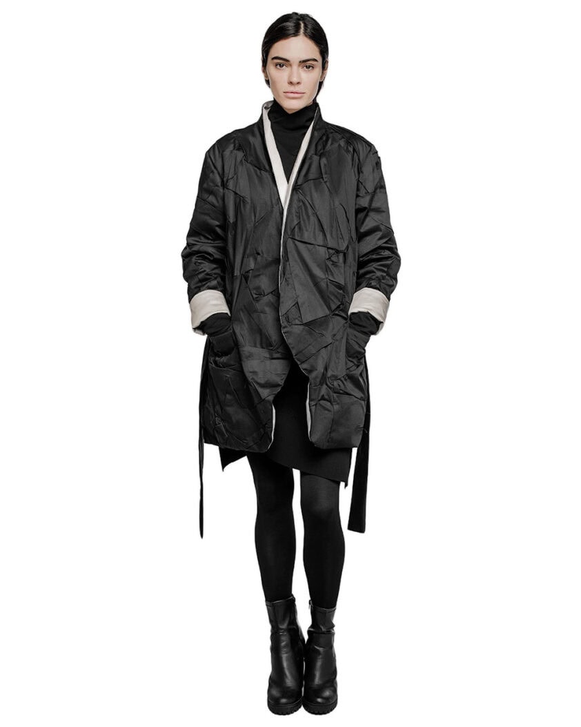 Crushed Tech Wrapper Coat