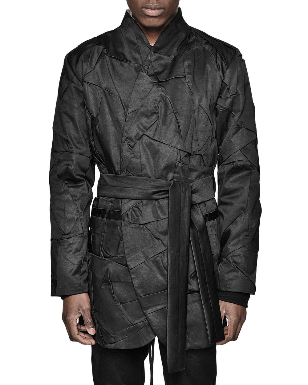 Crushed Tech Wrapper Coat