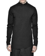 Paneled Collar Longsleeve Top