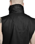 Segment High Neck Crushed Vest