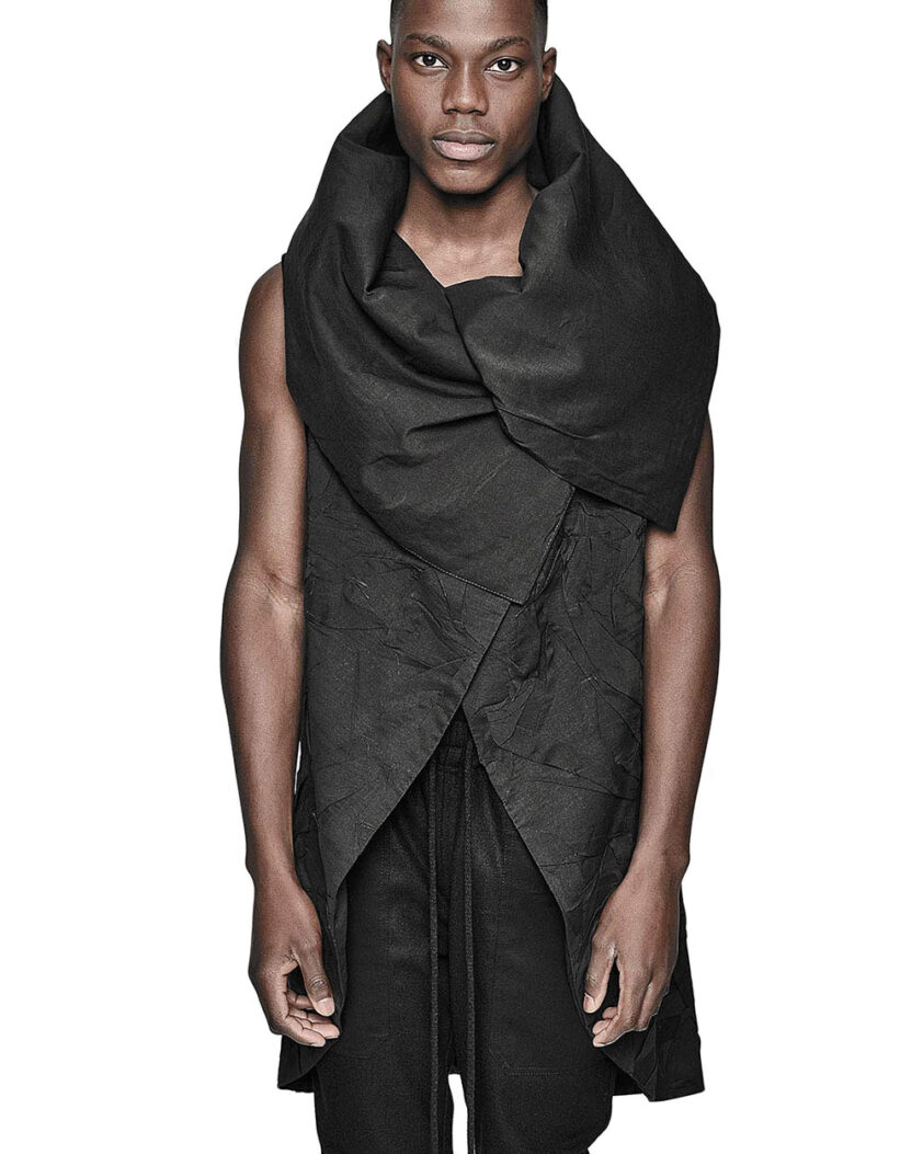 Soft Crushed Sleeveless Cardigan