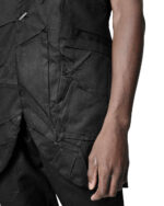 Crushed Sleeveless Vest Blazer