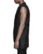 Crushed Sleeveless Vest Blazer