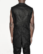 Crushed Sleeveless Vest Blazer