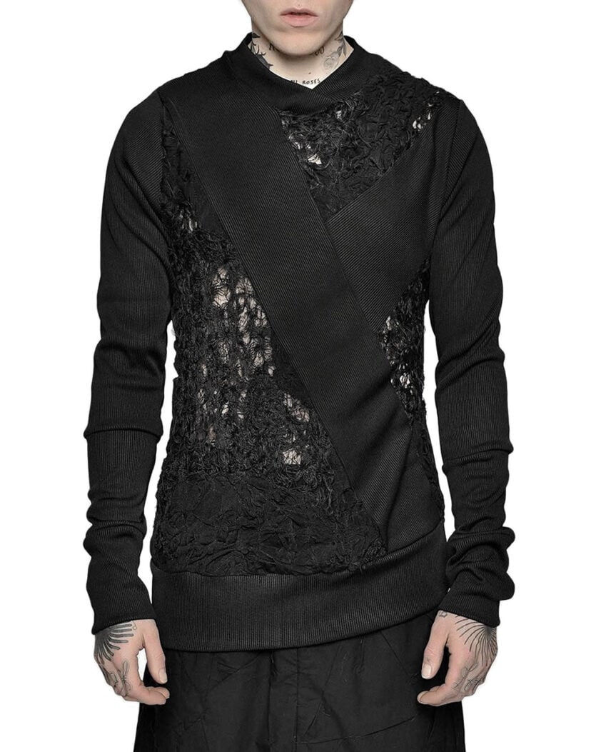 Fiber Bond Panel Contrast Sweater