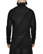 Paneled Contrast Collar Sweater