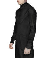 Paneled Contrast Collar Sweater