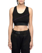 Angular Rib Knit Cropped Top