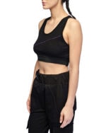 Angular Rib Knit Cropped Top