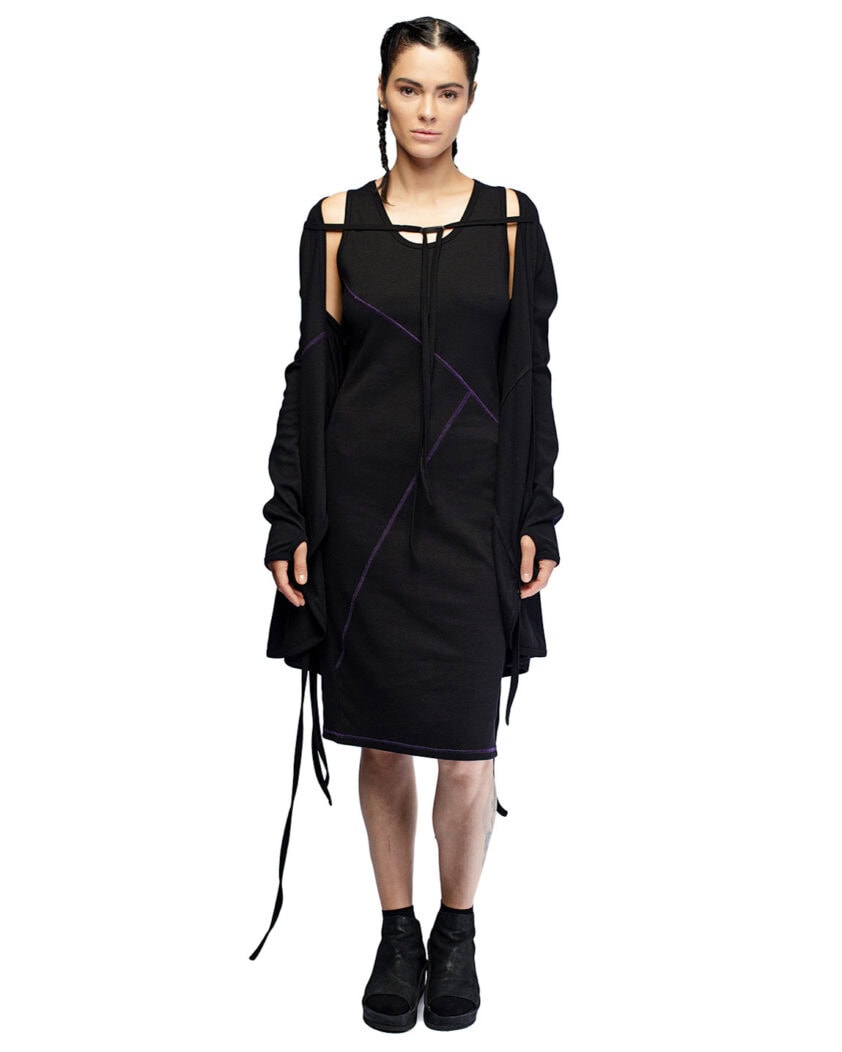 Angular Segment Elongated Dress Top