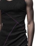 Angular Segment Elongated Tank Top