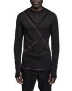 Angular Segment Hooded Top