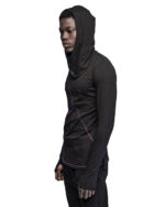 Angular Segment Hooded Top