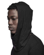 Angular Segment Hooded Top