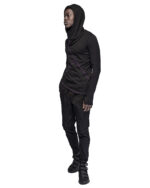 Angular Segment Hooded Top