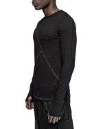 Angular Segment Long Sleeve Top