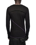 Angular Segment Long Sleeve Top
