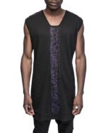 Artwork Fiber Bond Segment Sleeveless Top