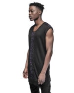 Artwork Fiber Bond Segment Sleeveless Top