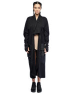 Artwork Long Draped Cardigan