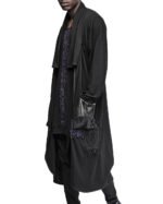 Artwork Long Draped Cardigan