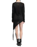 Asymmetric Elongated Long Sleeve Top