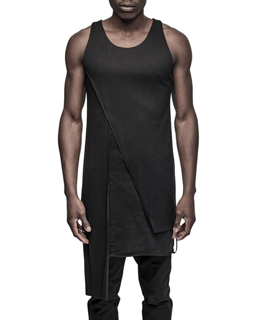 Asymmetric Layered Sleeveless Tank Top