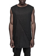 Asymmetric Layers Draped Sleeveless Top