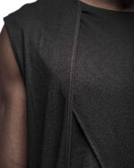 Asymmetric Layers Draped Sleeveless Top