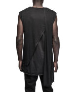 Asymmetric Layers Draped Sleeveless Top