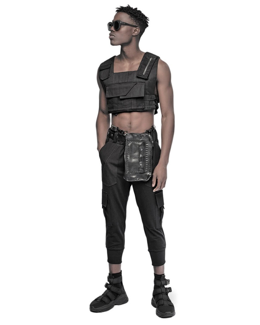 Cropped Cargo Multi-Pocket Detail Trousers