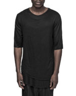 Double Layered Soft Rib Knit T-shirt