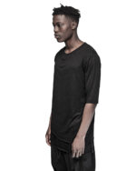 Double Layered Soft Rib Knit T-shirt